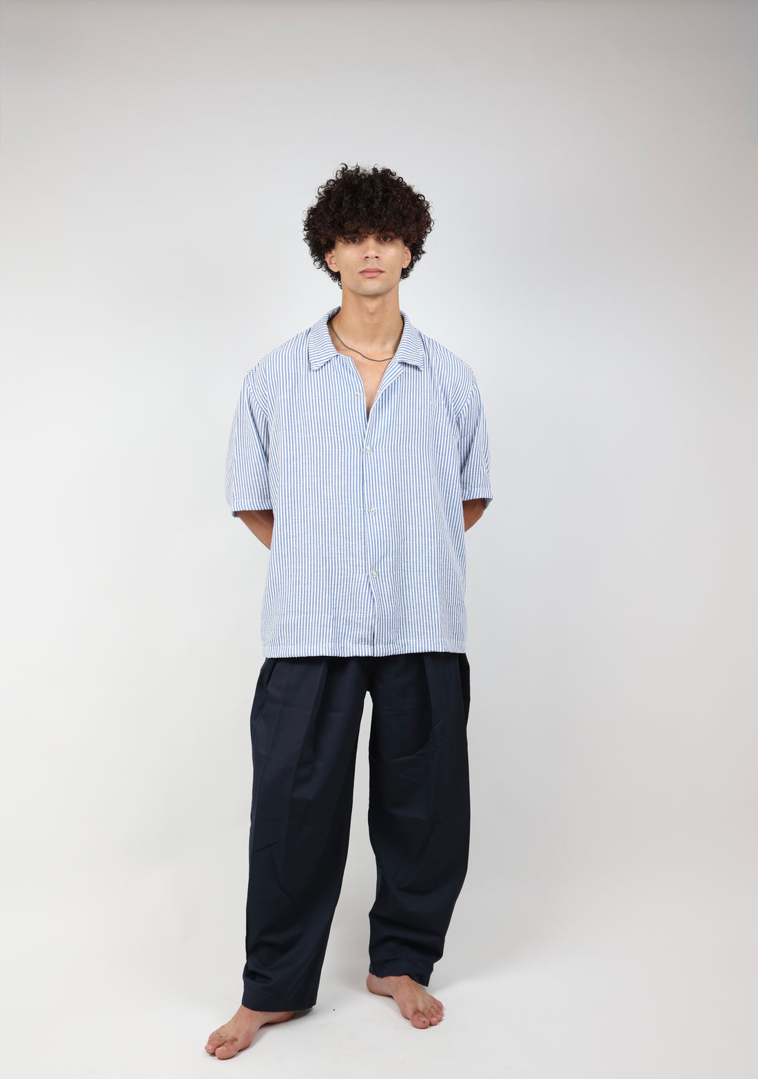 Coastal Stripe Oversized Shirt and pants