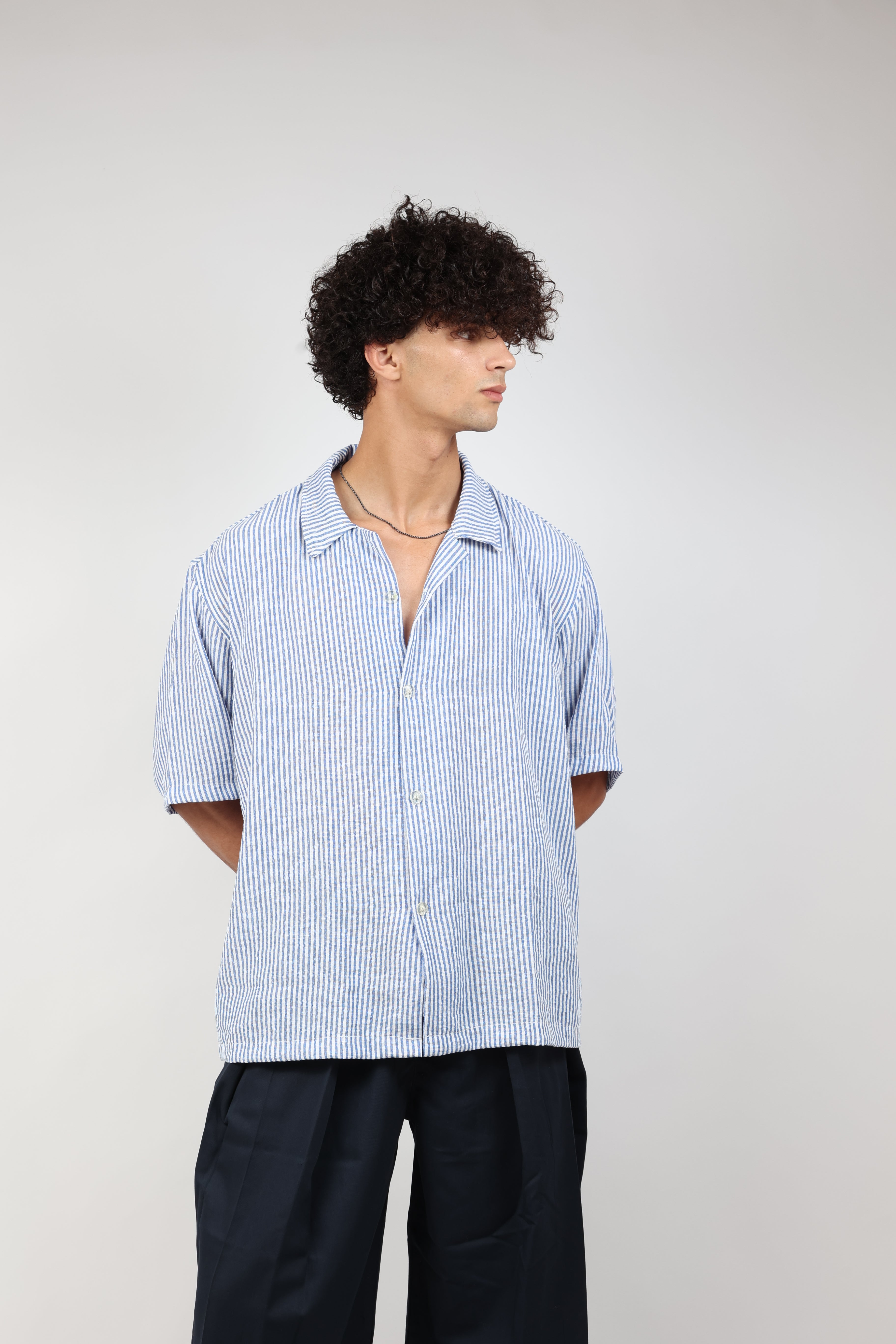 Coastal Stripe Oversized Shirt
